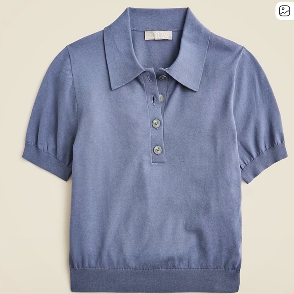 J. Crew Blue Crop Top